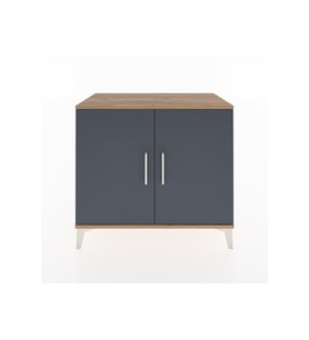 Hyperion Şifonyer Tek Raflı 2 Kapaklı 88x44x80 Çam-Antrasit