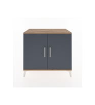 Hyperion Şifonyer Tek Raflı 2 Kapaklı 88x44x80 Çam-Antrasit