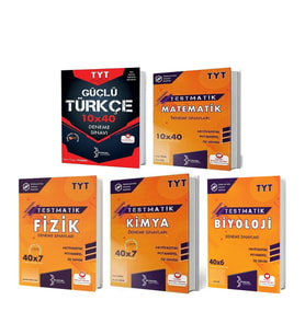 Bilinçsel Yayınları TYT Türkçe Matematik Fizik Kimya ve Biyoloji Deneme Seti 5 Kitap
