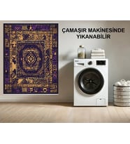 Makine Kaymaz Yıkanabilir Bohem Salon Halısı Mutfak Halısı Koridor Halısı Yolluk 4691