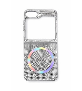 Samsung Z Flip 6 Kılıf Diamont MagSafe Hologramlı Telefon Kılıfı