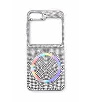 Samsung Z Flip 6 Kılıf Diamont MagSafe Hologramlı Telefon Kılıfı