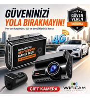 2K Çift Kameralı 4g Akıllı Araç Kamerası GPS Ve Konum Takip Özellikli