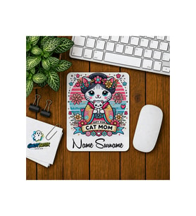 Kişiye Özel Kedi Annesi Baskılı Oyuncu Mousepad 0159