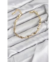 CM Burgu İtalyan Zincir Model Gold Renk Pirinç Kadın Bileklik