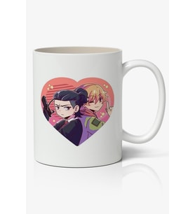 Sevgi ve Kalp Anime Temalı Beyaz Porselen Kupa Bardak