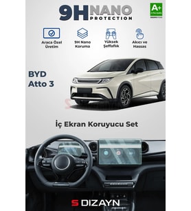 S-Dizayn BYD Dolphin 9H Nano Gösterge ve Multimedya Ekran Koruyucu (PARLAK) 2024 Üzeri A+ Kalite