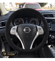 Nissan X-Trail T32 Direksiyon Kılıfı Alcantara Süet Monza Black Serisi Siyah 2014-2017