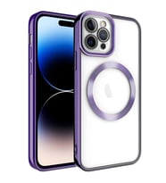 iPhone 14 Pro Kılıf Magsafe Wireless Şarj Özellikli Setro Kılıf (Mor)