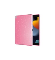 Apple  iPad 10.2 2021 (9.Nesil) Uyumlu Fuchsia Işıltılı Tablet Kılıf (Açık Pembe)