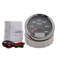 DEVİR GÖSTERGESİ ÇAP 85mm 12/24v SİYAH TEKNE YAT