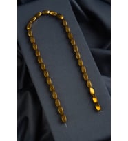 Hematit Doğal Taş Parlak Gold Burgulu Dikdörtgen Kesim 6x12mm Dizi