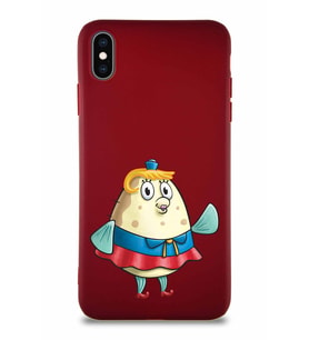 Apple iPhone XS Max Soft Premier Kapak Bayan Puff Tasarımlı Silikon Kılıf - Mürdüm (Şeffaf)
