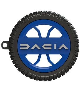 Dacia Uyumlu Özel Tasarım Araba Anahtarlığı - Premium Hafif ve Dayanıklı Anahtarlık (Mavi)