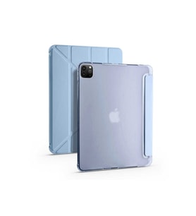 Apple iPad Pro 11 2020 (2.Nesil) Uyumlu Kılıf Zore Tri Folding Kalem Bölmeli Standlı Kılıf (Mavi)