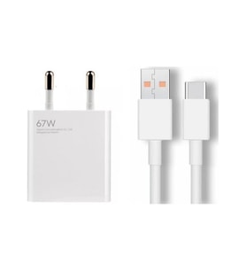 Xiaomi Uyumlu 67w Hızlı Şarj Aleti Adaptörü + Kablo Seti Mi 67w Xiaomi