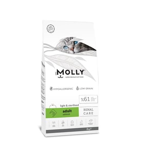 Molly Kısırlaştırılmış Kedi Maması Somonlu 2 Kg (Beyaz)
