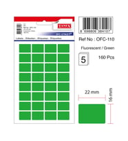 Tanex Etiket Ofc-110 Yeşil 10 lu 2 paket