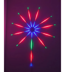 Akıllı RGB LED Havai Fişek Duvar Lambası Kumandalı ve Uygulama Kontrollü