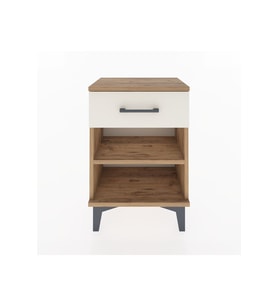 Arges Komodin Tek Raflı Tek Çekmeceli 44x30x64 Çam-Aytaşı