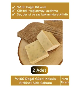 Özel %100 Doğal Bitkisel Güzel Kokulu El Yüz Saç Vücut Cilt Orijinal Sidr Sabunu 120 Gram 2 Adet