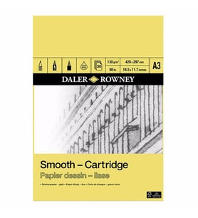 Daler Rowney Smooth Cartridge Çizim Defteri 130g 30 Yaprak A3