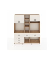 Hyperion Dolap 11 Raflı 6 Çekmeceli 4 Kapaklı 220x44x243 Çam-Aytaşı/Aytaşı