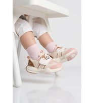 Cool Somon Cırtlı Desenli Anatomik Bebek İlk Adım Spor Ayakkabı Sneaker Orion İA