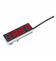 3 Fonksiyonlu Termometre Saat Voltmetre Gösterge Modül Dijital Ekran Display Kırmızı 4 Hane 7 Segmet