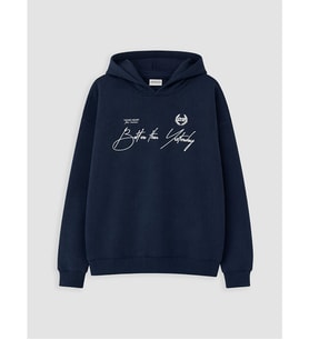 LCW Kids Lacivert Baskılı Erkek Çocuk Kalın Sweatshirt