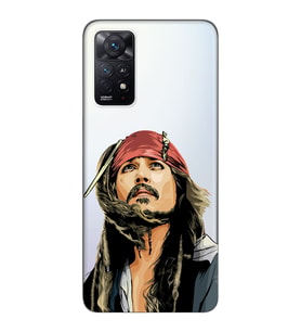 Redmi Note 12 Pro 4G Uyumlu Jack Sparrow Tasarımlı Şeffaf Telefon Kılıfı