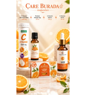 Turuncu Işıltı Seti - C Vitamini Efervesan & C Vitamini Sabun & Portakal Kabuğu Yağı & C Vitamini Se