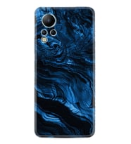 Infınix Note 12 Kılıf Resimli Desenli Baskılı Silikon Blue MArble 1379
