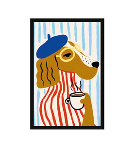 Köpek Ve Tavşan Temalı Hediye Not Kartı Ve Kartpostal  10x15 Cm (Mavi-Yeşil-Siyah-Beyaz)