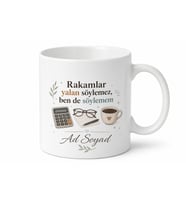 Esprili Muhasebeci Hesap Kitap Tasarımlı İsimli Seramik Kahve Kupası Ofis Hediye