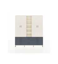 Arges Dolap 9 Raflı 10 Çekmeceli 2 Askılı 220x30x243 Aytaşı-Aytaşı/Antrasit