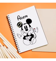 Mickey Mouse Sevgili Çift Tasarımlı Defter Kişiye Özel