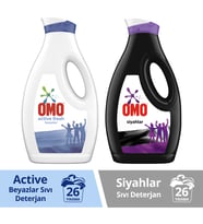 Omo Sıvı Deterjan Siyahlar 1690 mlx1+Omo Active Fresh Beyaz 1690mlx1