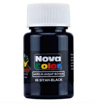 NOVA COLOR SİYAH RENK AKRİLİK BOYA 30 ML