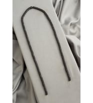 Hematit Taşı Altıgen Kesim Mat Siyah 4x6mm Doğal Taş Dizi