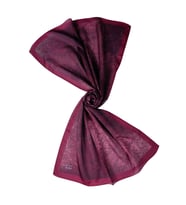Işıl İpek Cotton Vual Etnik Desenli Şal 75x190 cm (Vişne Çürüğü)