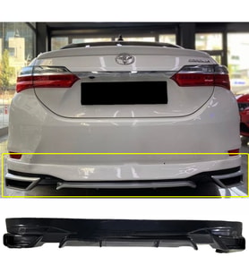 Toyota Corolla Custom Arka Ek Plastik Siyah Difüzör 2013 2014 2015 2016 2017 Arka-difizör-bodykit-ek