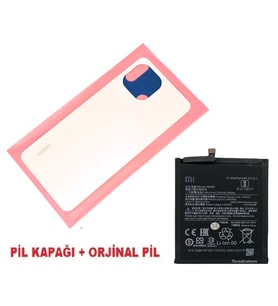 Tkgz Xiaomi Mİ 11 LİTE Arka Pil Batarya Kapağı + PİL (CAM) PEMBE