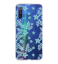 Xiaomi Mi 9 Uyumlu Kapak Floral Su Yeşili Tasarımlı Şeffaf Silikon Kılıf