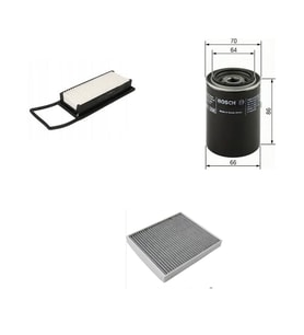 Bosch Filtre Bakım Seti Honda Jazz 1.4 2002-2004 Hava + Yağ f. + Polen Filtre Sion