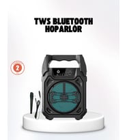 Taşınabilir 6.5” Bluetooth Hoparlör Usb Tf Kart Mikrofonlu Şarjlı Sistem