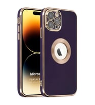 Microsonic Apple iPhone 14 Pro Kılıf Flash Stamp Koyu Mor