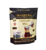 Mahbuba Tea Std 2575 Ithal Seylan Sri Lanka Ceylon Kaçak Demlik Poşet Siyah Yaprak Çayı 105x4gr