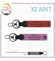 Yol Sürücülerine Özel Anı Hediye İsim Plaka, 0 Rh (-) Kan Grubu x2 Anahtarlık, Nar Çiçeği-Pembe-Gr (Çok Renkli)
