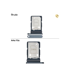 Samsung Galaxy A37 Sim İç Yuvası Çiftli ile Uyumlu Gri Çiftli sim yuvası ikili sim tepsisi çiftli sim aparatı dual sim çekmecesi